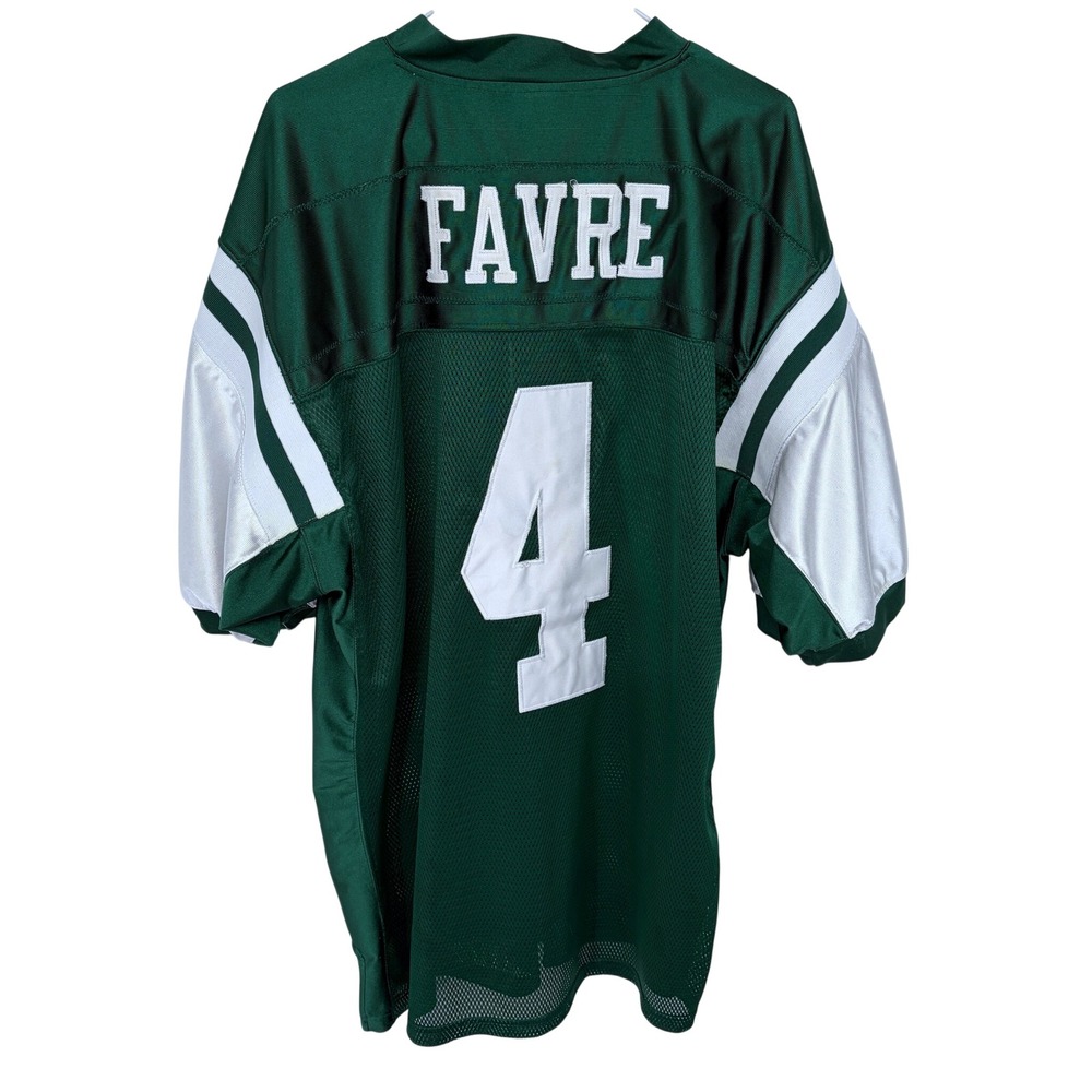 Green Reebok‎ Brett Favre New York Jets Football Jersey #4 56 3XL Stitched NFL